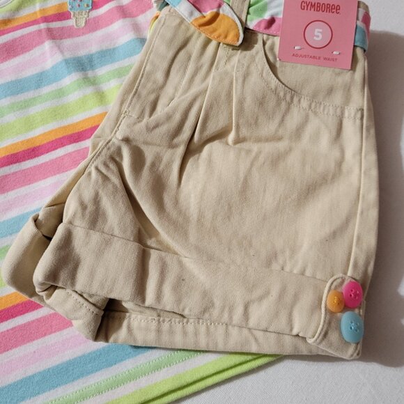 Gymboree Popsicle Party NWT size 5 AW shorts, size 6 shirt NWT outfit. - Picture 4 of 7